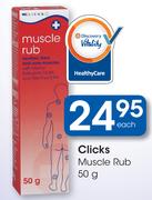 Clicks Muscle Rub-50g Each