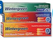 Wintergreen Hot Muscle Cream Or Menthol Hot Gel-75ml Each