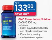GNC Preventative Nutrition CoQ-10 100mg-30 Softgels Per Pack