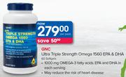 GNC Ultra Triple Strength Omega 1560 EPA & DHA-60 Softgels Per Pack