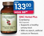 GNC Herbal Plus Cranberry-100 Capsules Per Pack