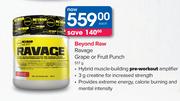 Beyond Raw Ravage Grape Or Fruit Punch-517g Each