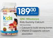 GNC Milestones Kids Gummy Calcium 120 Gummies-Per Pack