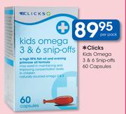 Clicks Kids Omega 3 & 6 Snip-Offs-60 Capsules