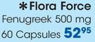 Flora Force Fenugreek 500mg Capsules-60's