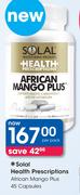 Solal Health Precriptions African Mango Plus Capsules-45's