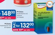 Clicks Multivitamin A-Z Tablets-2 x 30's