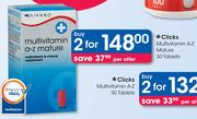 Clicks Multivitamin A-Z Mature Tablets-2 x 30's