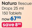 Natura Rescue Drops 25ml Tablets-150's