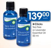 Clicks Tea Tree Or Lavender Essential Oil-50ml Each