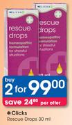Clicks Rescue Drops-2 x 30ml