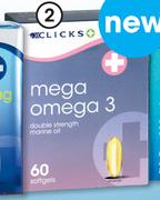 Clicks Mega Omega 3 Softgels-60's
