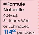 Formule Naturelle 60-Pack St John's Wort Or Echinacea