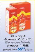 Guronsan C 10 Or 20 Effervescent Tablets
