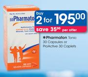 Pharmaton Tonic 30 Capsules Or ProActive 30 Capsules-2's