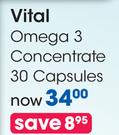 Vital Omega 3 Concentrate-30 Capsules 