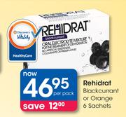 Rehidrat Blackcurrant or Orange 6 Sachets-Per Pack
