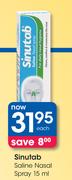 Sinutab Saline Nasal Spray-15ml