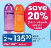 Clicks Massage Gel-2x200ml