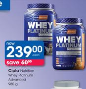 Cipla Nutrition Whey Platinum Advanced-980g