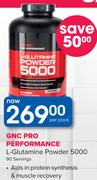 GNC Pro Performance L-Glutamine Powder 5000 90 Servings-Per Pack