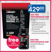 GNC Pro Performance AMP Whey Bolic Extreme 60 7 Servings-Per Pack