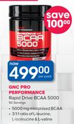 GNC Pro Performance Rapid Drive BCAA 5000 50 Servings-Per Pack