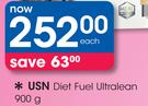 USN Diet Fuel Ultralean-900g Each