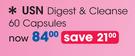 USN Digest & Cleanse 60 Capsules-Each