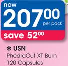 USN Phedra Cut XT Burn 120 Capsules-Per Pack