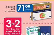 Betavit AFR 30 Capsules-Per Pack