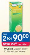 Clicks Vitamin B Fizzy 10 Effervescent Tablets-For 2