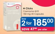 Clicks Coenzyme Q10 150mg 30 Capsules-For 2