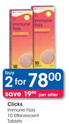 Clicks Immune Fizzy 10 Effervescent Tablets-For 2