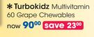 Turbokidz Multivitmin 60 Grape Chewables-Per Pack