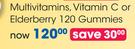 Gummy Vites Multivitamin, Vitamin C Or Elderberry 120 Gummies-Per Pack