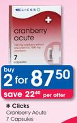 Clicks Cranberry Acute 7 Capsules-For 2