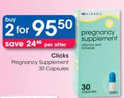 Clicks Pregnancy Supplement 30 Capsules-For 2
