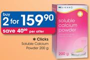 Clicks Soluble Calcium Powder-2 x 200g 