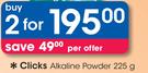 Clicks Alkaline Powder-2 x 225g
