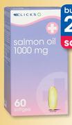 Clicks Salmon Oil Omega 3 1000 mg 300 Capsules