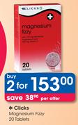 Clicks Magnesium Fizzy 20 Tablets-For 2