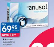 Anusol Suppositories 10 Tablets-Per Pack