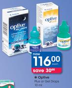 Optive Plus Or Gel Drops-10ml Each