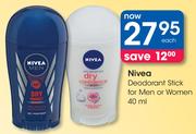 Nivea Deodorant Stick For Men Or Women-40ml Each