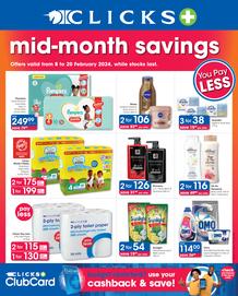 Clicks : Mid-Month Savings (08 February - 20 February 2024)