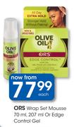  ORS Wrap Set Mousse 70ml Or Edge Control 207ml-Each 