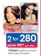 L'Oreal Excellence Creme Hair Colour Products-For 2