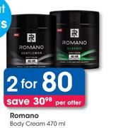 Romano Body Cream-For 2 x 470ml