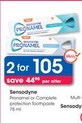 Sensodyne Pronamel Of Complete Protection Toothpaste-For 2 x 75ml